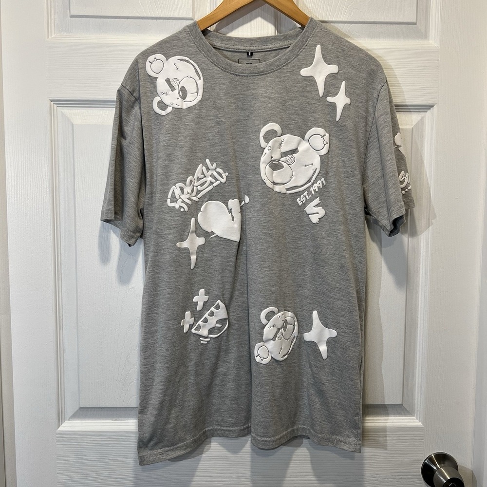 Southpole Men's T-Shirt Size XL Bear Puffy Print Short Sleeve